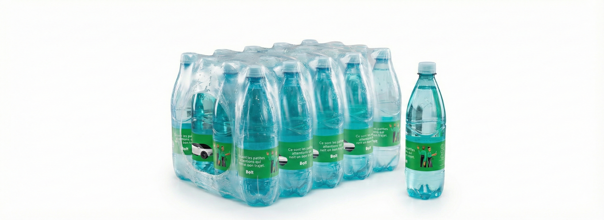 Pack de 24 Bouteilles d'eau personnalisées BOLT